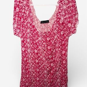 Digital Plus Pink Floral Women's Blouse Size X
